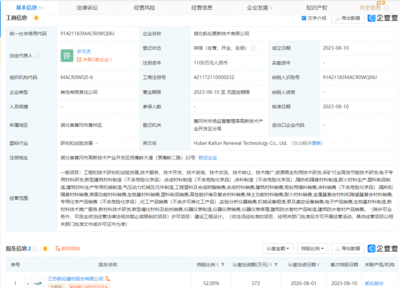 凯伦股份于湖北成立新公司，拓展生物基材料业务