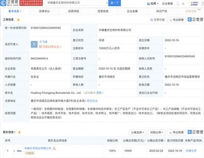 华峰化学落户重庆 亿元砸向生物基材料市场，绿色革新悄然起航