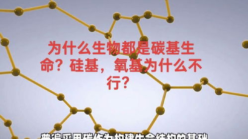 为什么生物都是碳基生命 硅基,氧基为什么不行 碳基生物